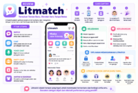 aplikasi Litmatch dengan fitur utama